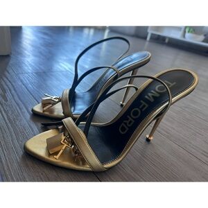Tom Ford Gold Strappy heels